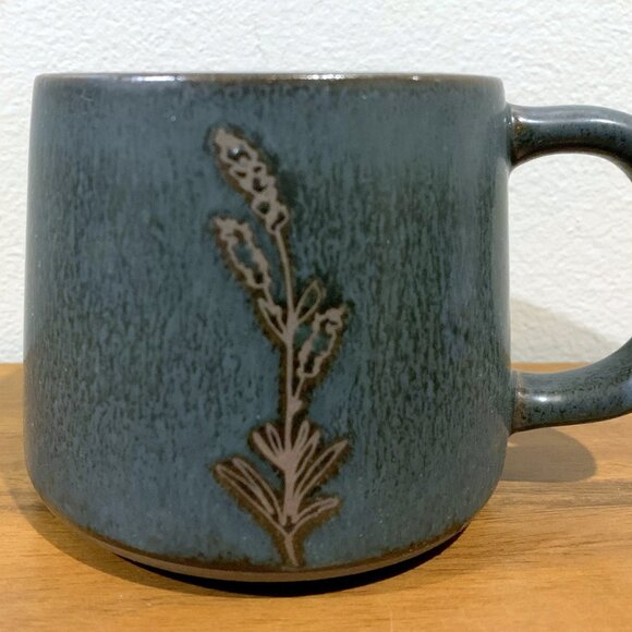SOLD Hearth and & Hand Blue Stoneware Wheat Stem Coffee Mug / Tea Cup NEW 2022 - Picture 3 of 6
